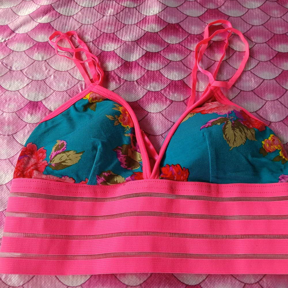 Cute Booty Lounge Pink and Blue Bra Intimates